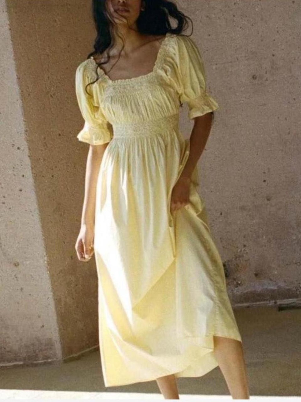 Doen Eclipse Midi Dress - Honeysuckle - M